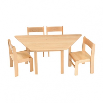 Children's Trapezoidal Wooden Table