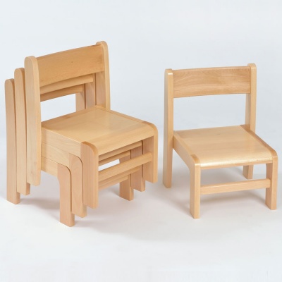 Children's Wooden Classroom Chairs (Pack of 4)