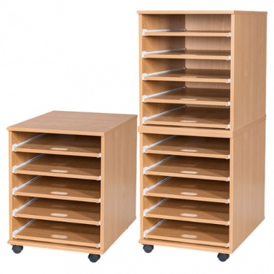 Classroom Sliding Shelves A2 Paper Storage System