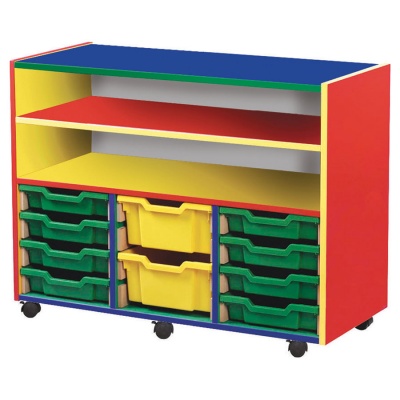Colore! 10 Tray Mobile Storage Unit + Shelf