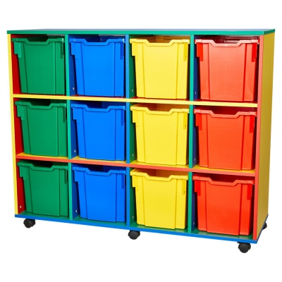 Colore! 12 Jumbo Tray Mobile Storage Unit