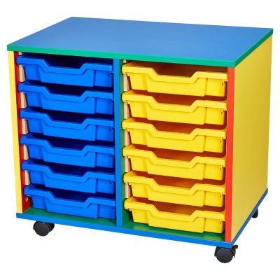 Colore! 12 Tray Mobile Storage Unit