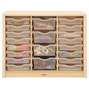 Elegant Classroom Cabinet (16 Small & 4 Large Trays)