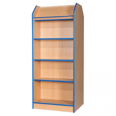 Folio Wide Double-Sided Library Bookcase + Angled Shelf
