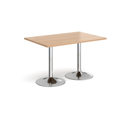 Genoa Rectangular Dining Table with Trumpet Bases