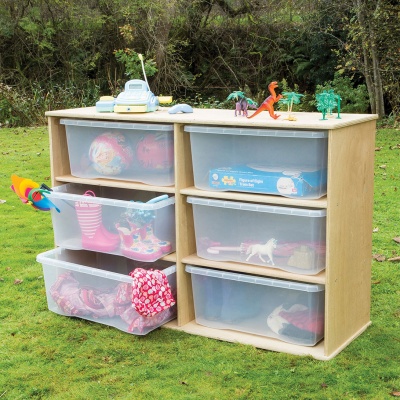 Large Outdoor Storage 6 with Clear Trays
