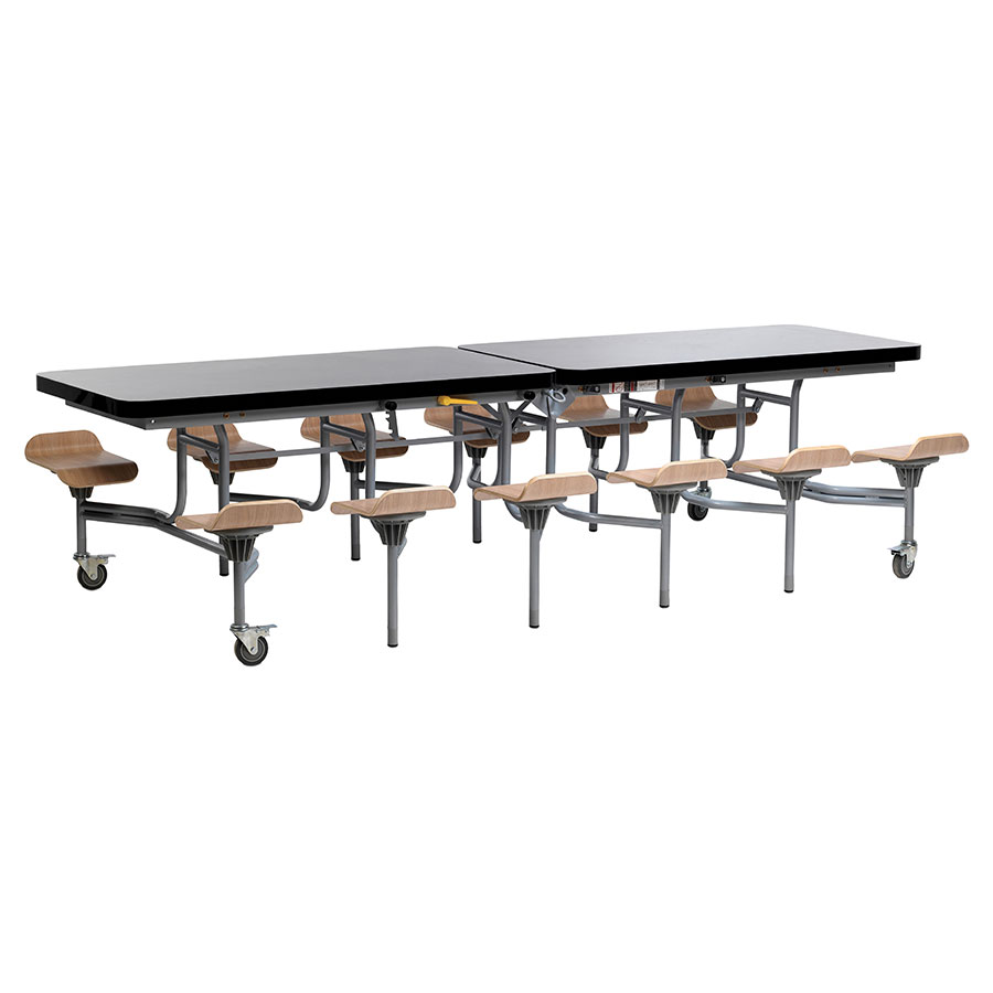 12 Seat Primo Rectangular Mobile Folding Table - Seats