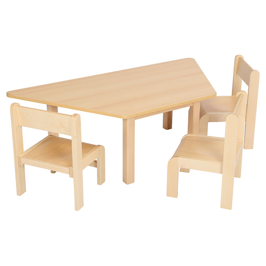 Children's Trapezoidal Laminate Wooden Table