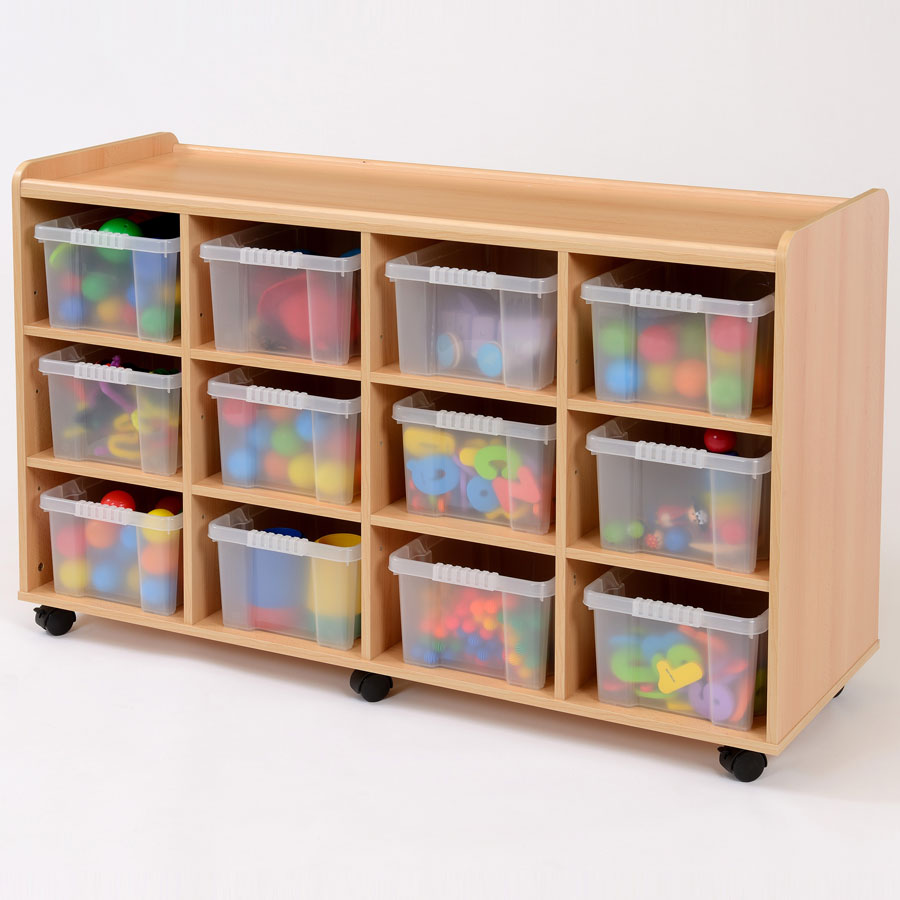 Flexi 12 Deep Clear Tray Classroom Storage