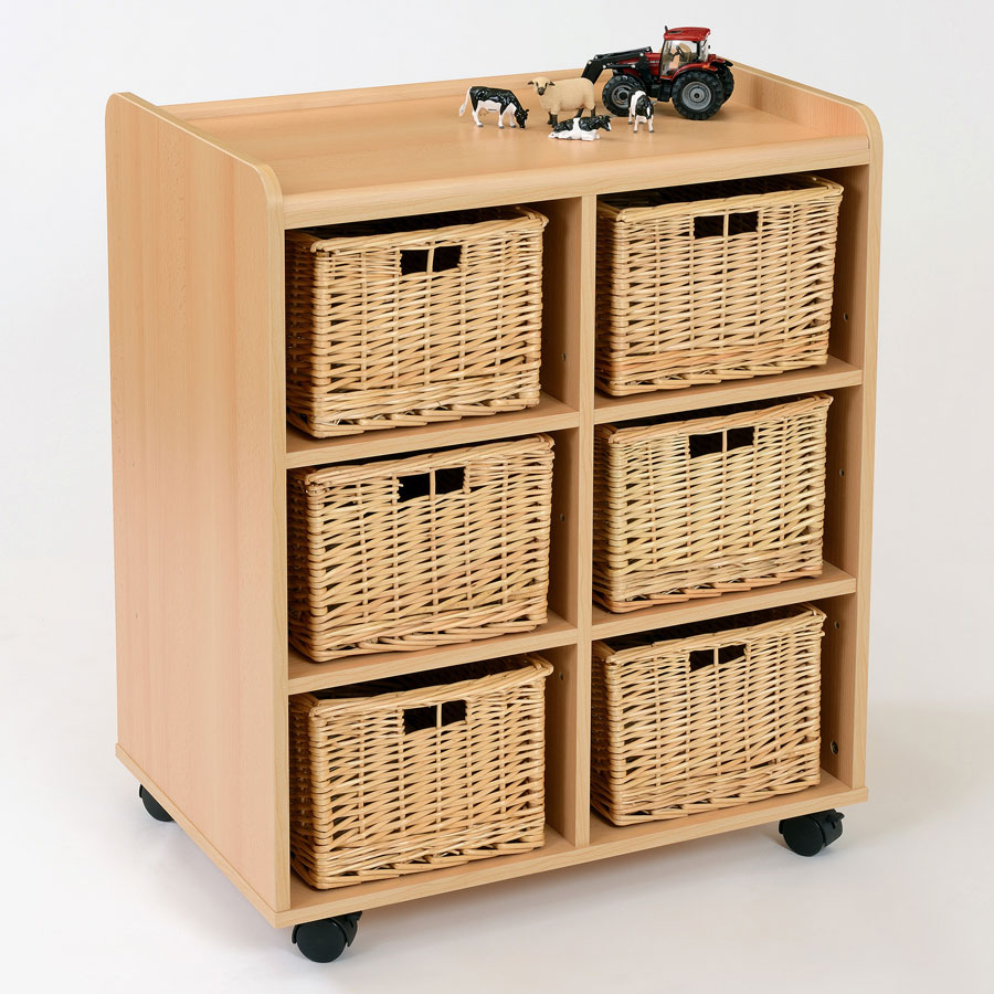 Flexi 6 Deep Wicker Basket Storage Unit