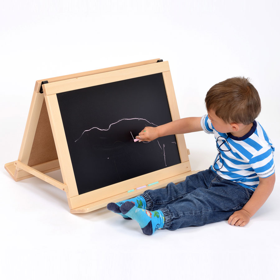Children's Table Top / Floor Double Sided Mobile Easel