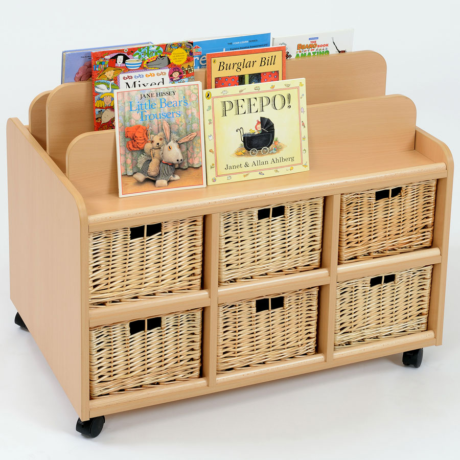 Double Sided Nursery Book Display + Baskets