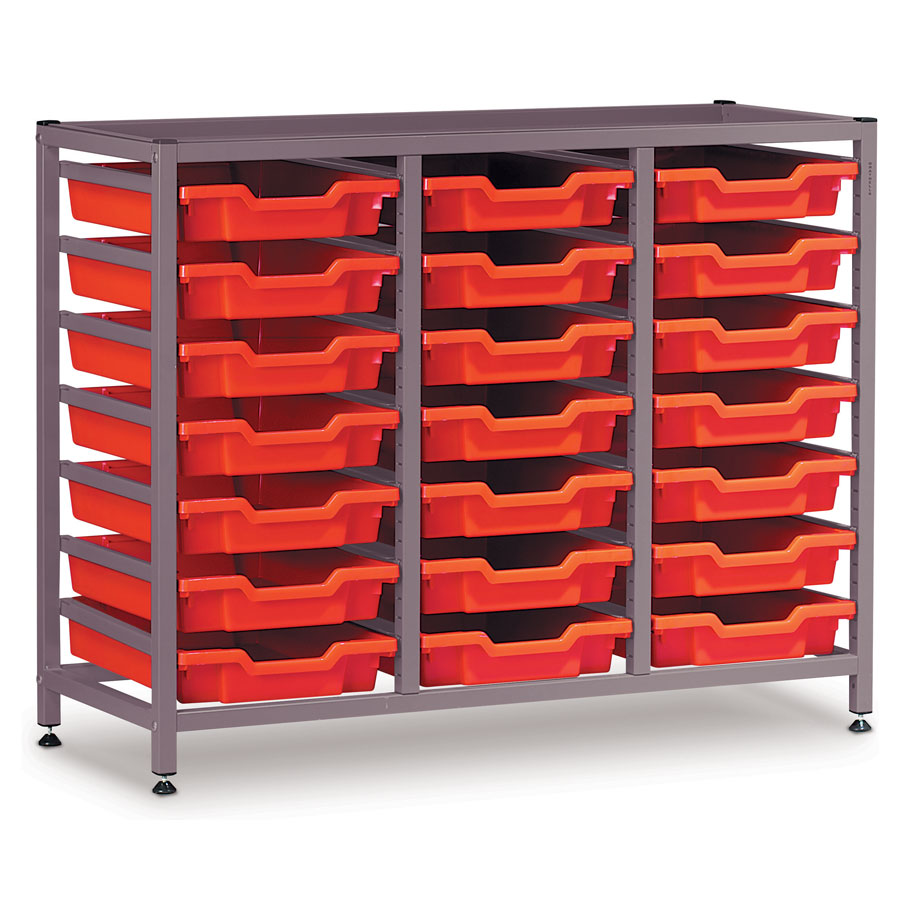 Low 3 Bay Science Storage - 21 Shallow Trays