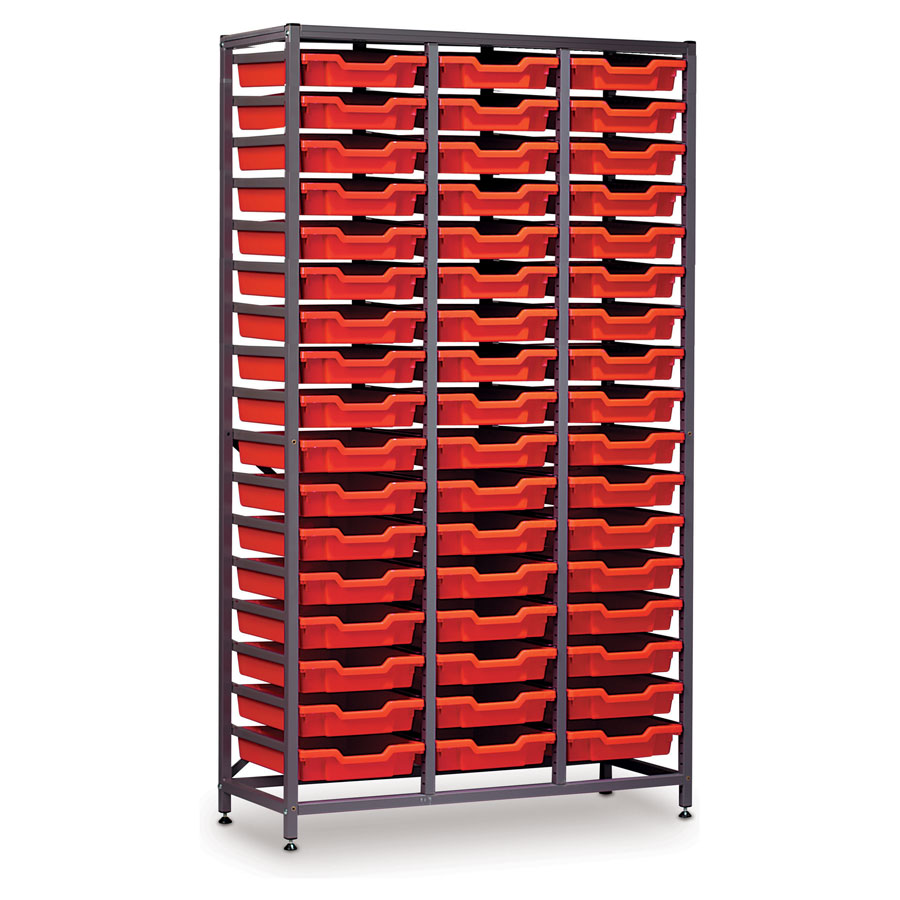 51 Shallow Tray Storage - Tall Triple Bay