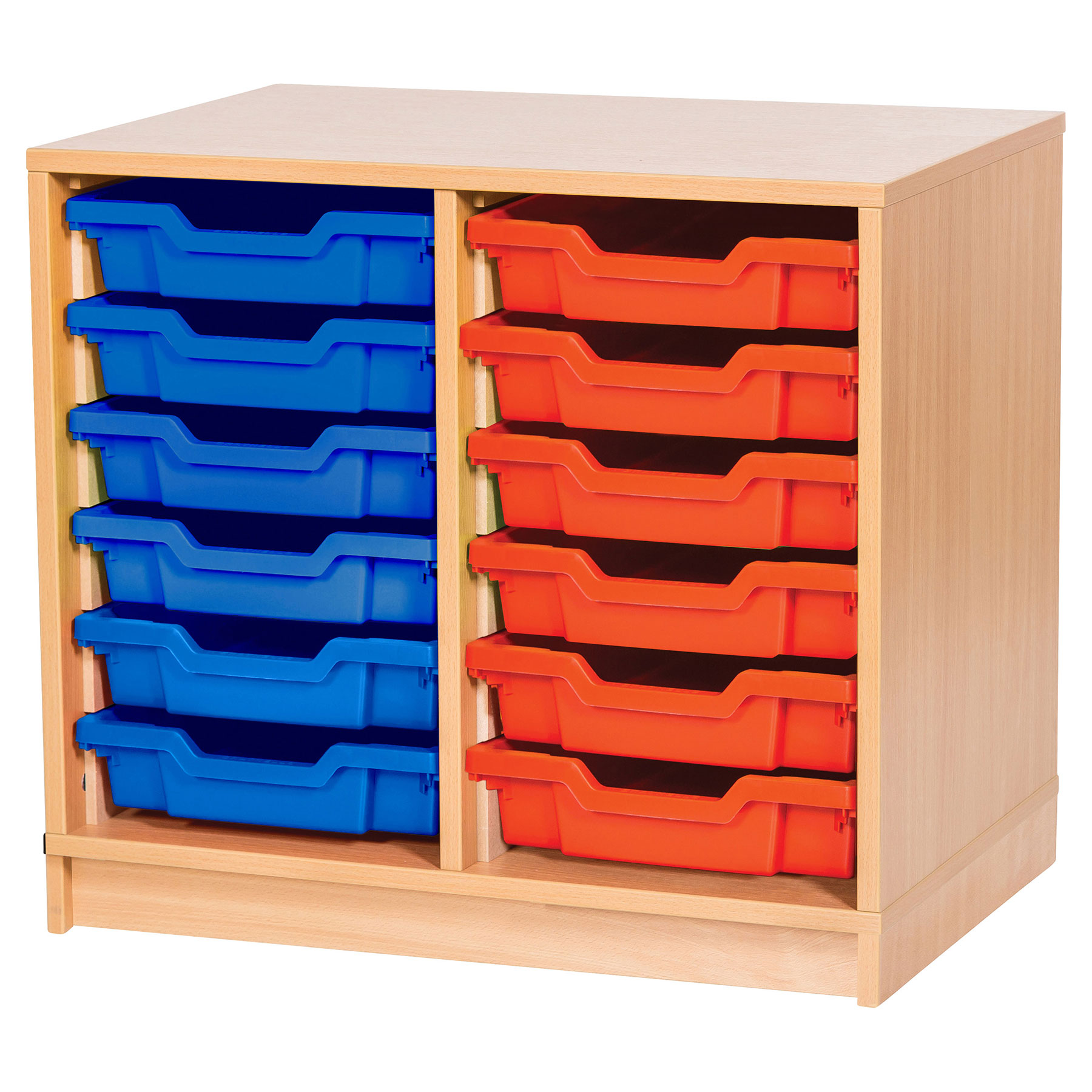 6 High Double Column Tray Storage (12 Shallow Trays) | theClassroom.co
