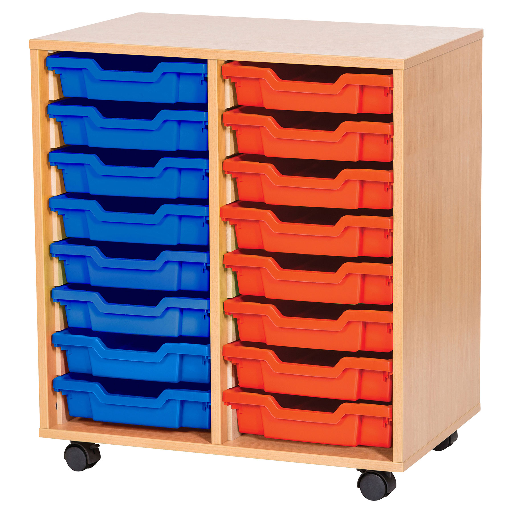 8 High Double Column Tray Storage (16 Shallow Trays)