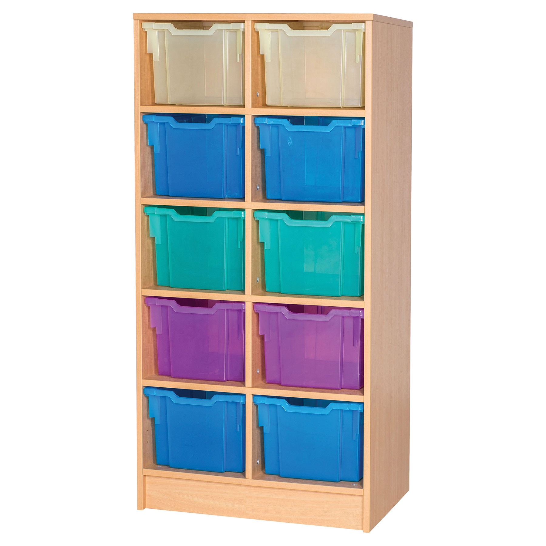 Classroom Double Column Tray Storage (10 Extra Deep Trays)