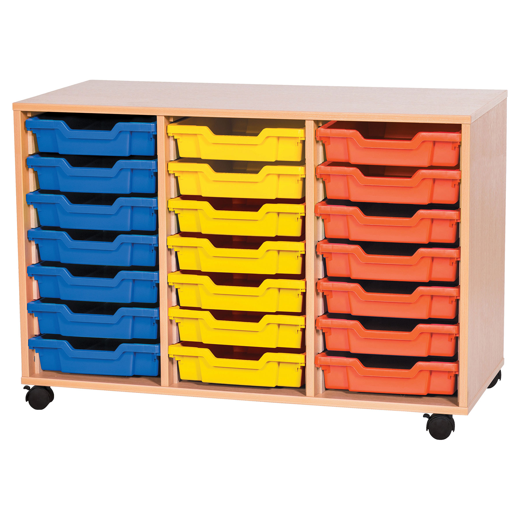 7 High Triple Column Tray Storage (21 Shallow Trays)