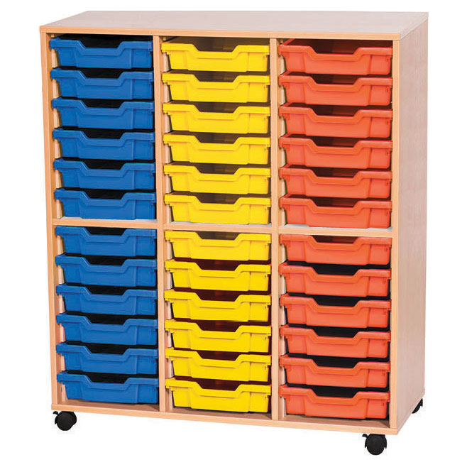 12 High Triple Column Tray Storage (36 Shallow Trays)