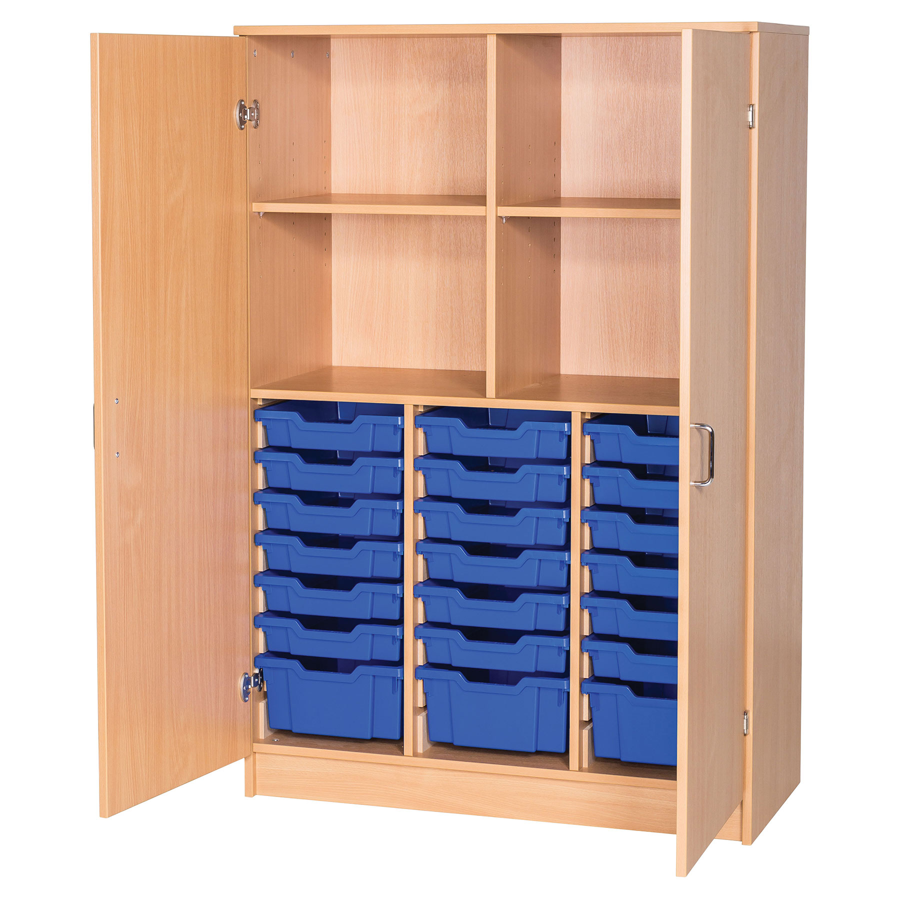 Classroom Triple Column Tray Cupboard (24 Shallow Trays)