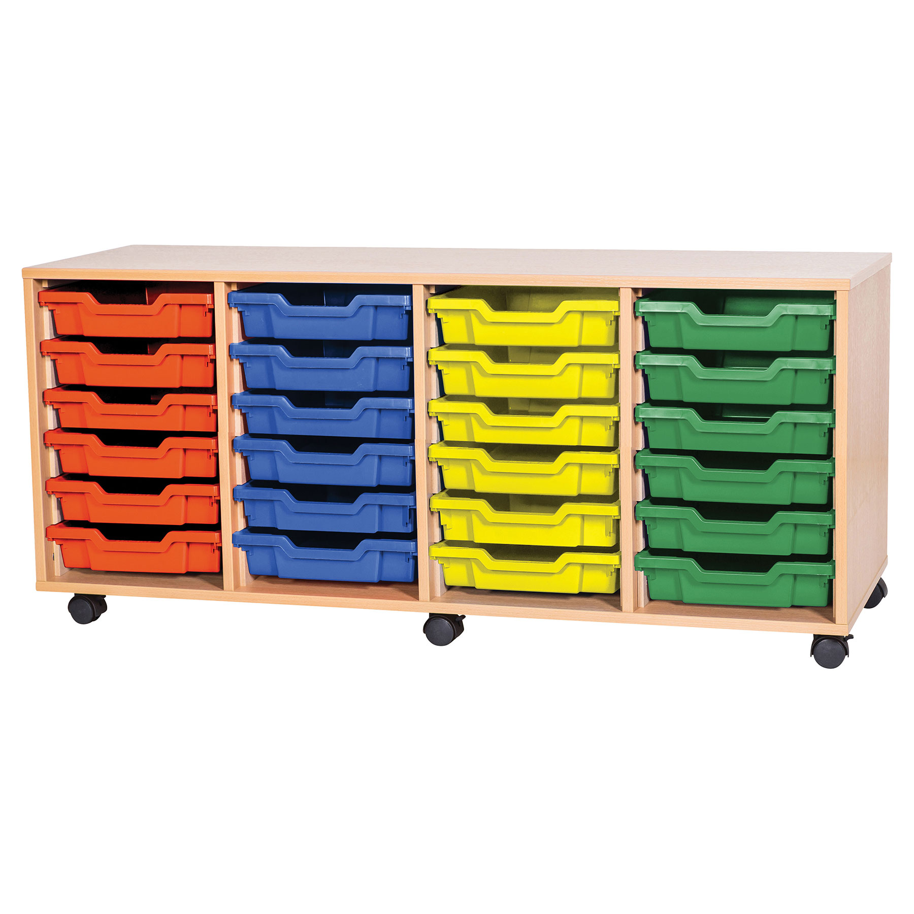 6 High Quad Column Tray Storage (24 Shallow Trays)