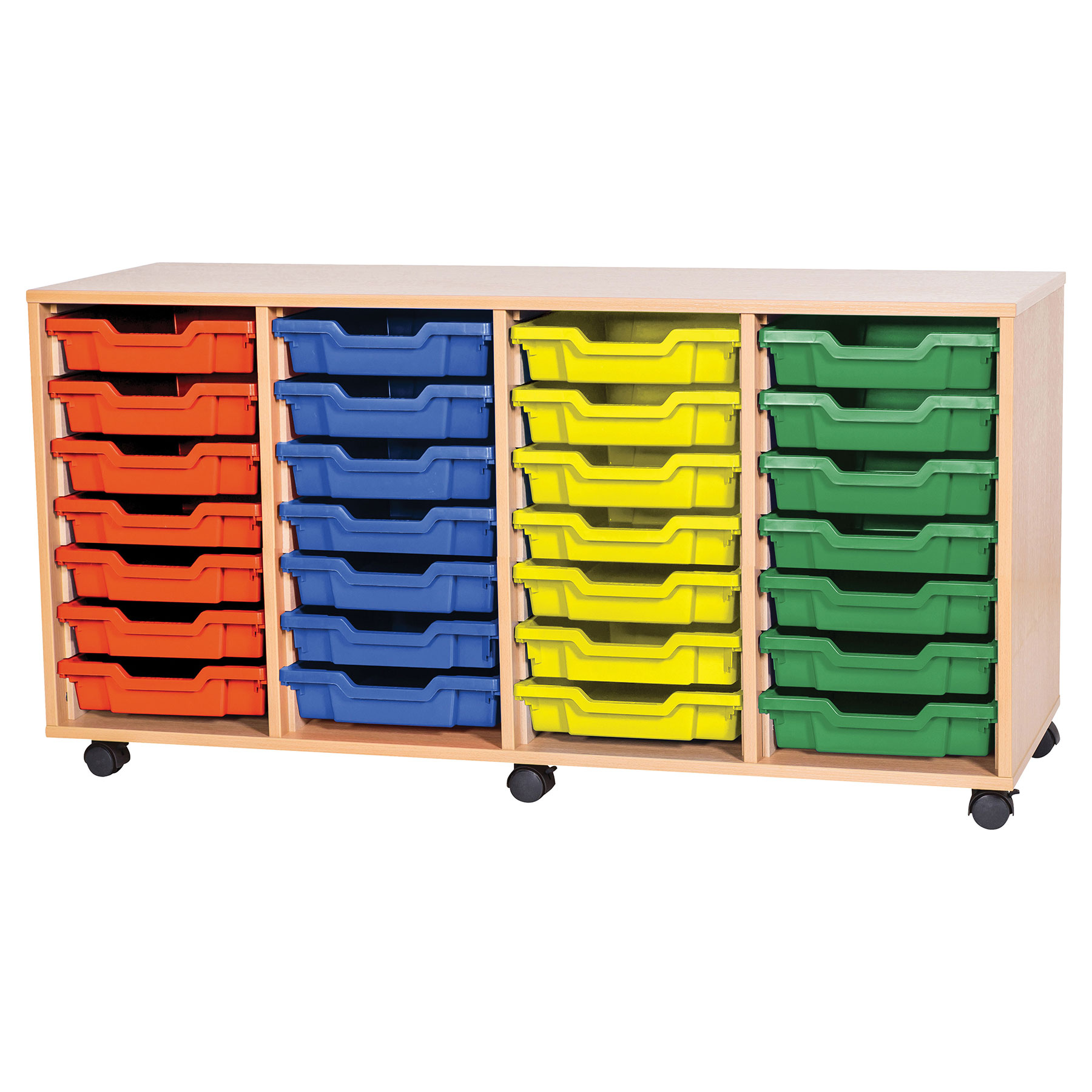 7 High Quad Column Tray Storage (28 Shallow Trays)