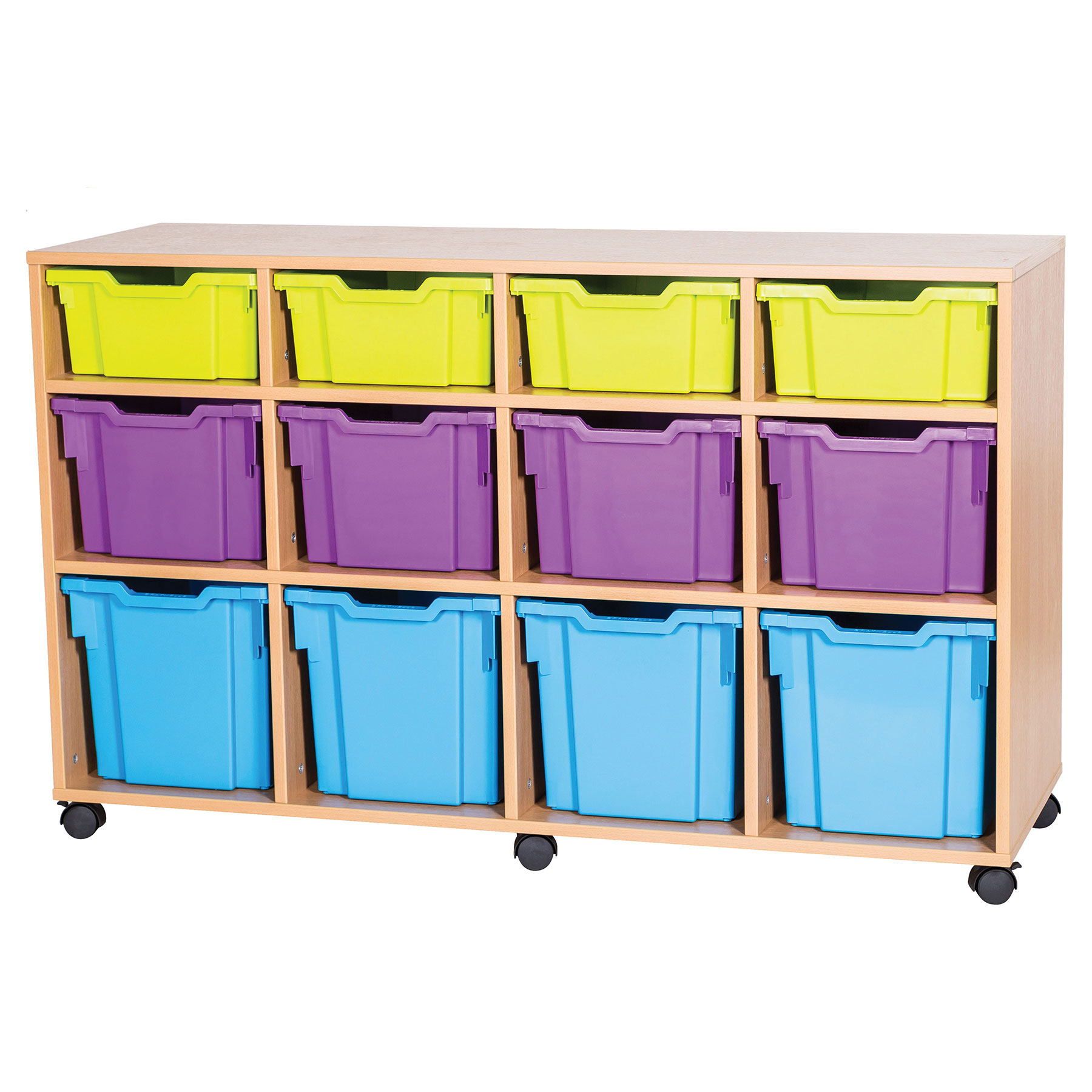 9 High Quad Column Tray Storage (4 Deep, 4 Extra Deep & 4 Jumbo Trays)