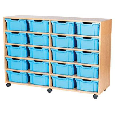 11 High Open Quad Column Tray Storage (20 Deep Trays)