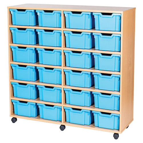 13 High Open Quad Column Tray Storage (24 Deep Trays)