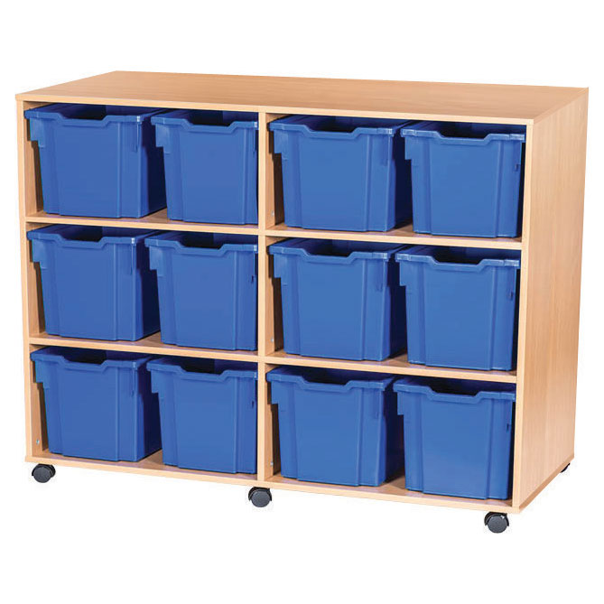 12 High Open Quad Column Tray Storage (12 Jumbo Trays)