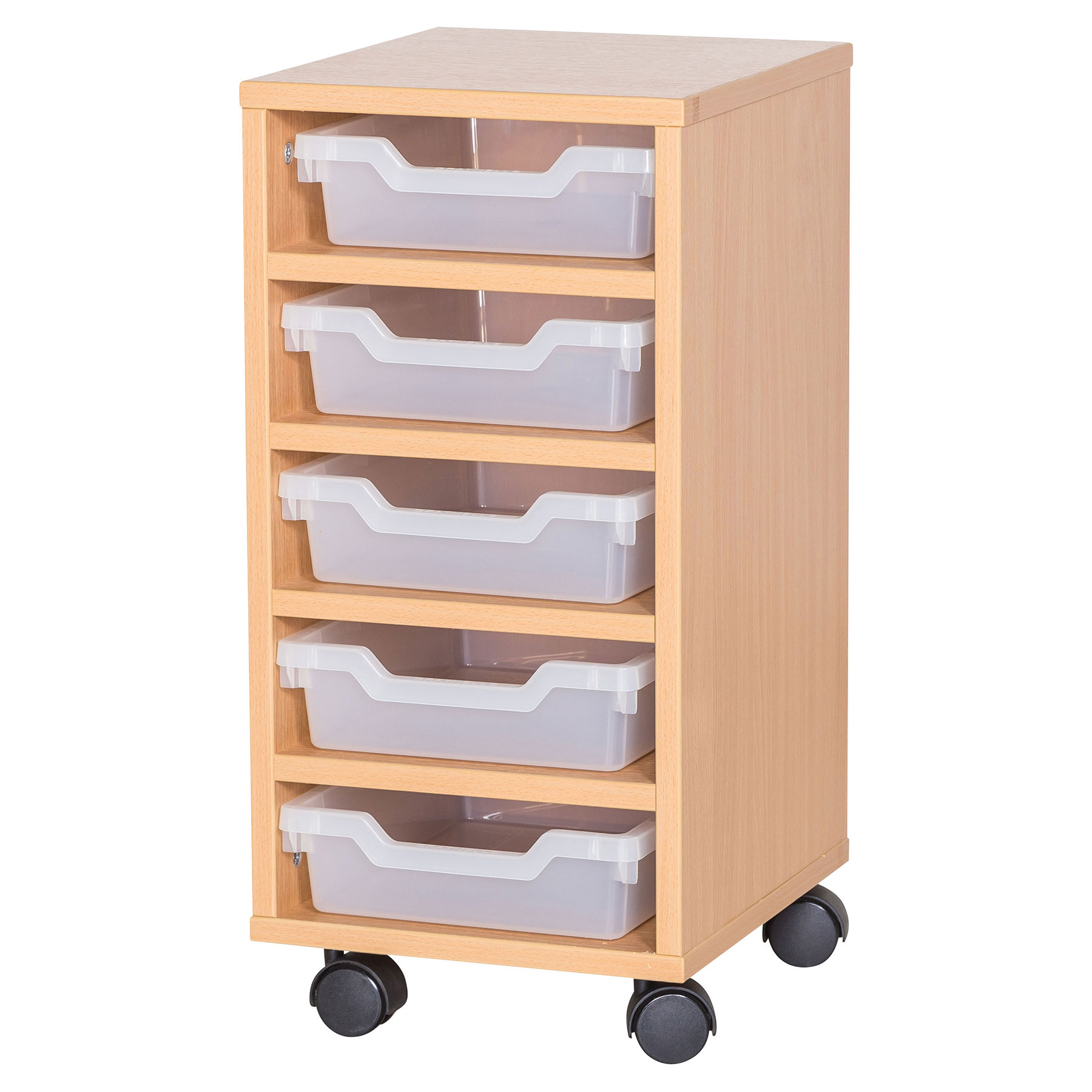 Cubby 5 Shallow Tray Mobile Storage