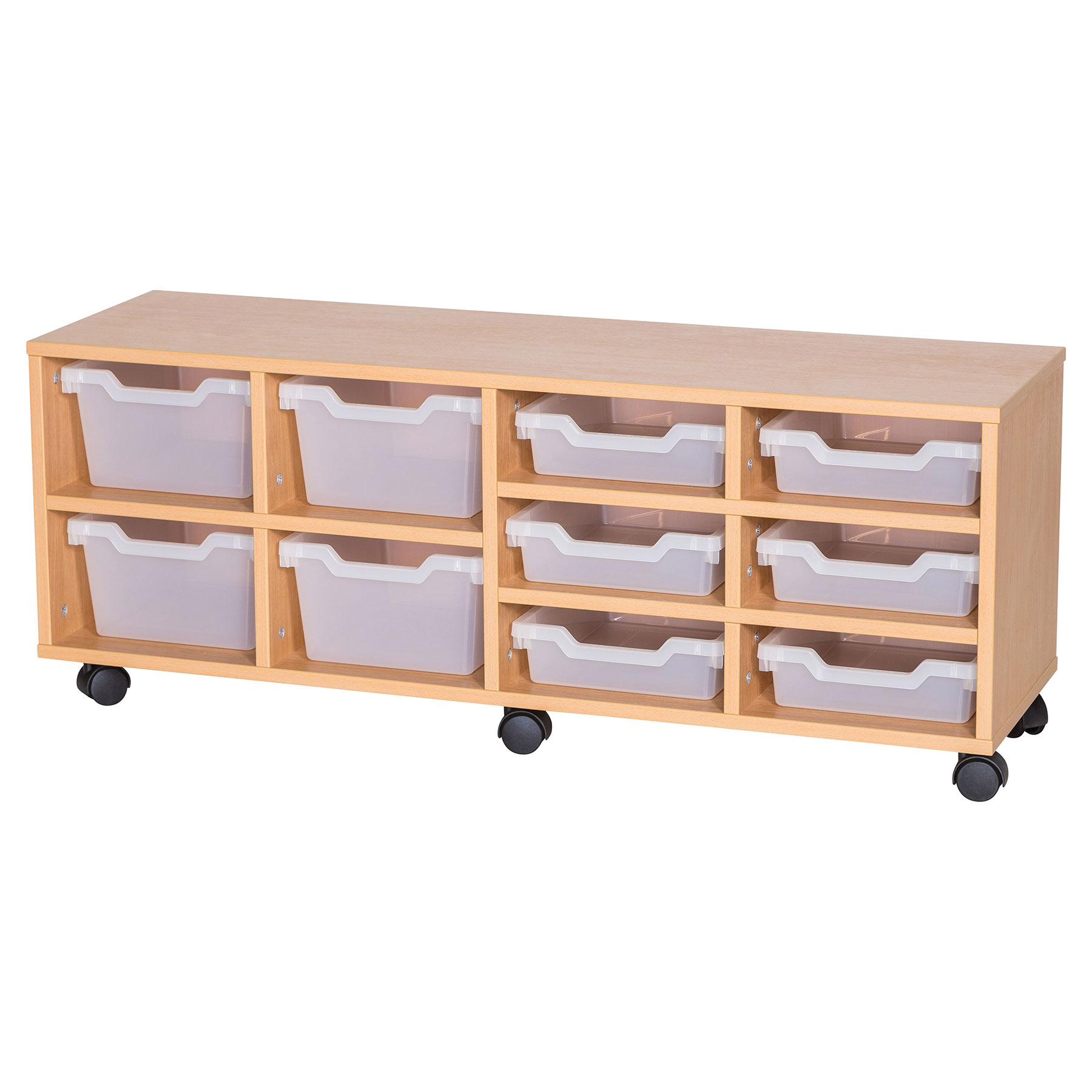 Cubby 4 Deep & 6 Shallow Tray Mobile Storage