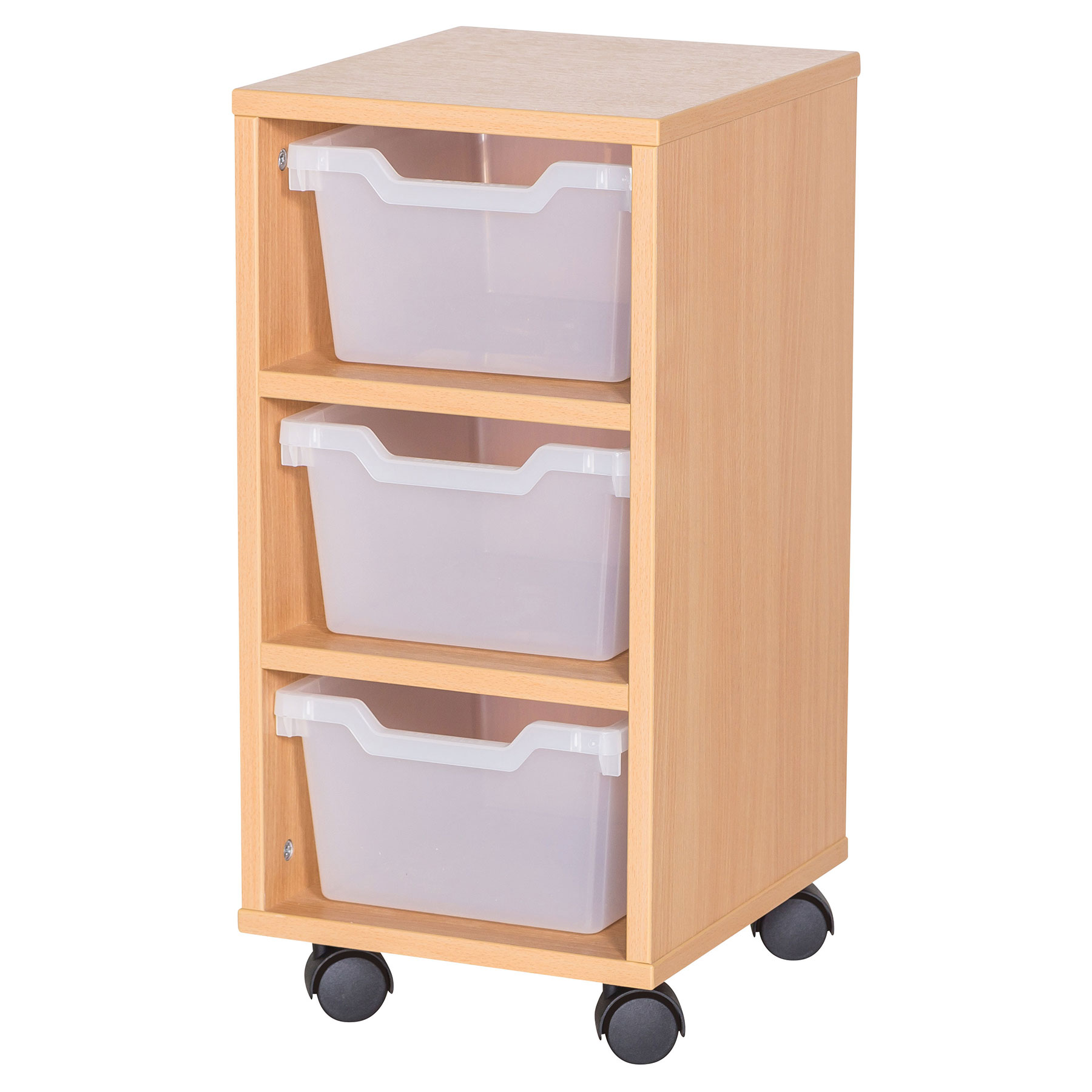 Cubby 3 Deep Tray Mobile Storage