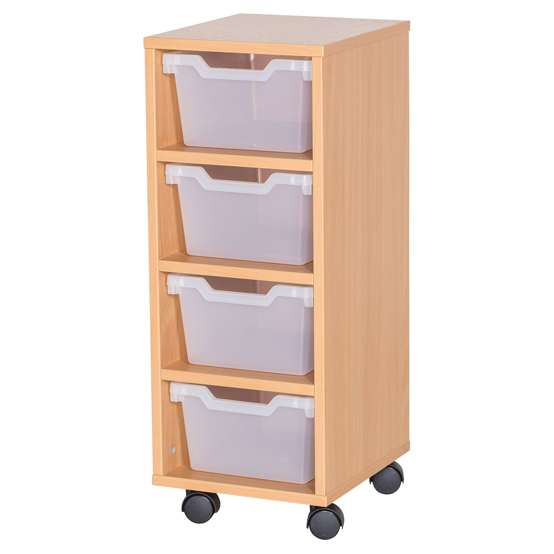 Cubby 4 Deep Tray Mobile Storage