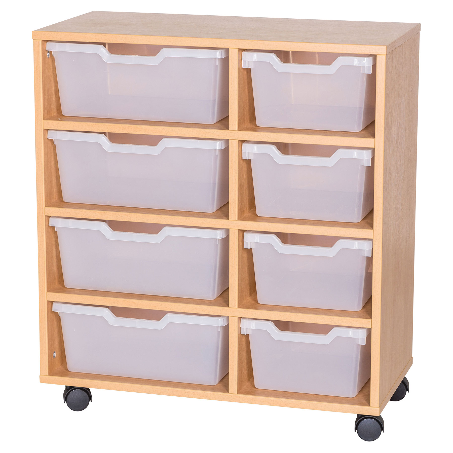 Cubby 4 Deep & 4 Wide Tray Mobile Storage
