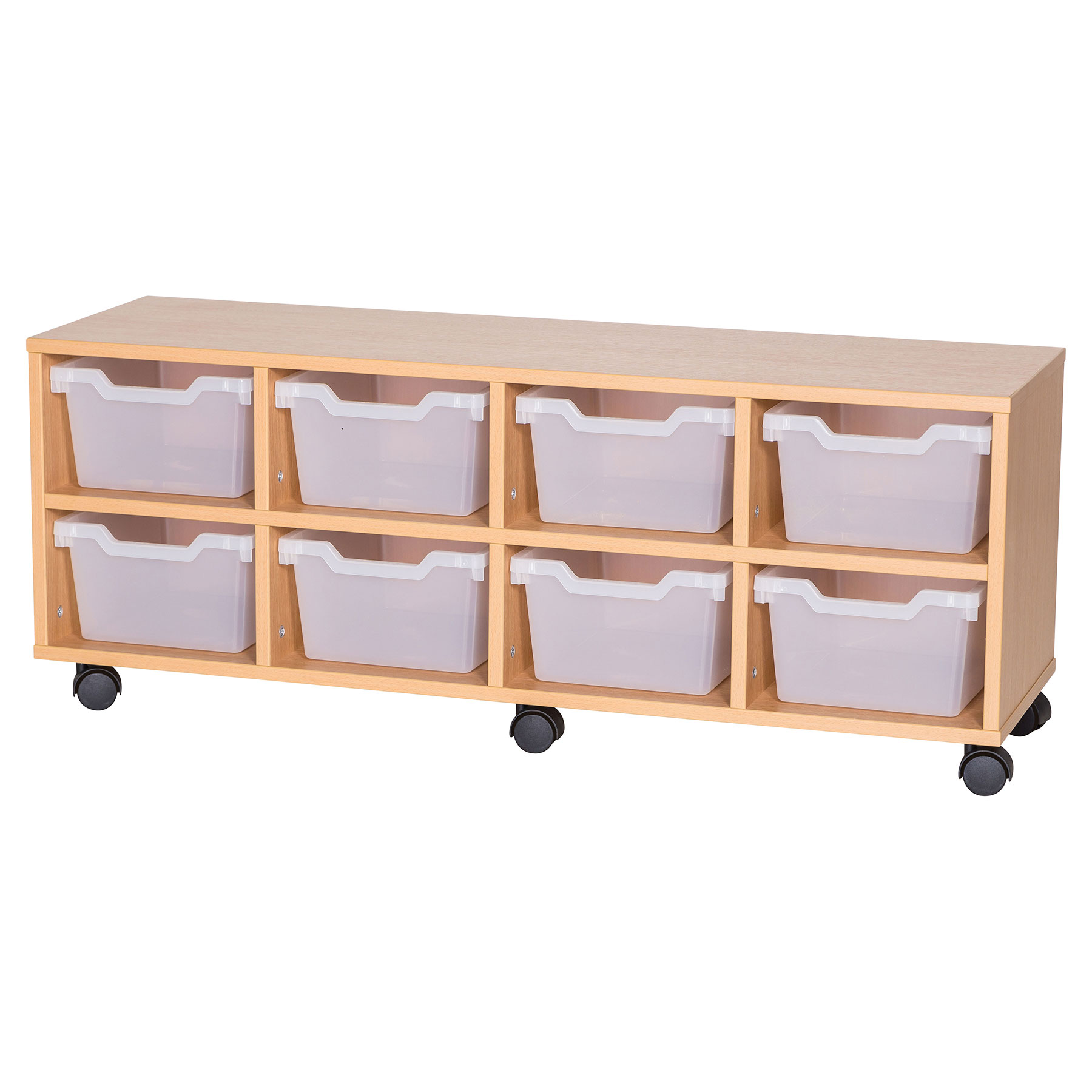 Cubby 8 Deep Tray Quad Mobile Storage