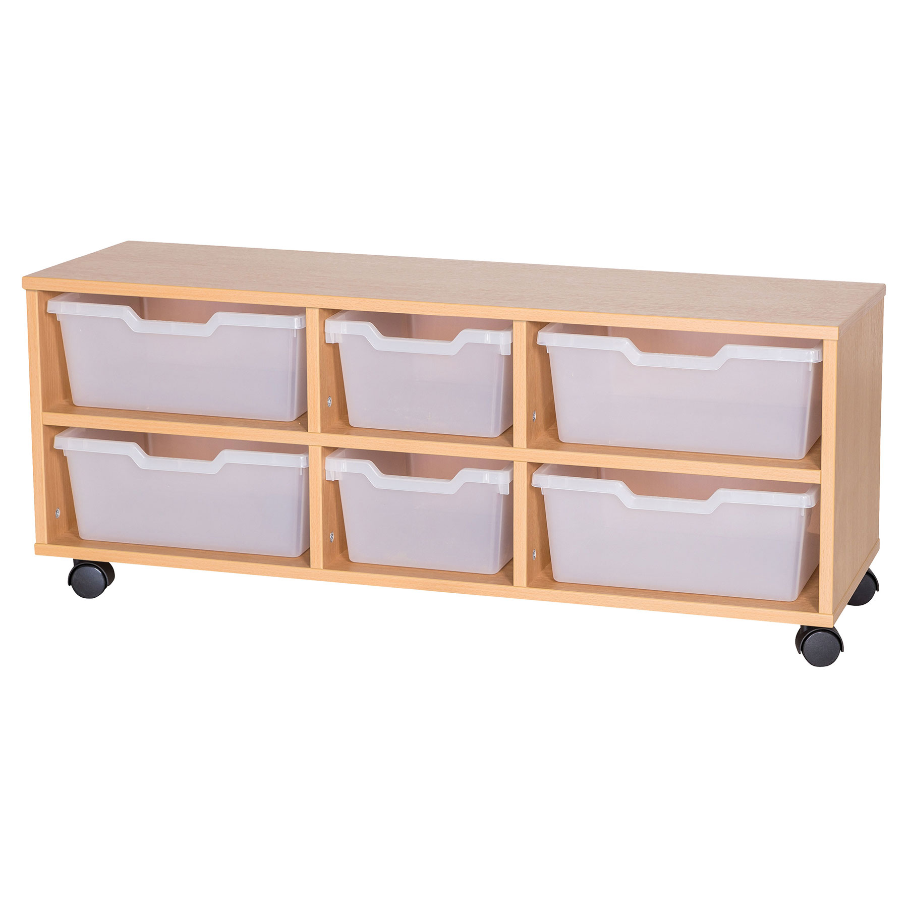 Cubby 2 Deep & 4 Wide Tray Mobile Storage