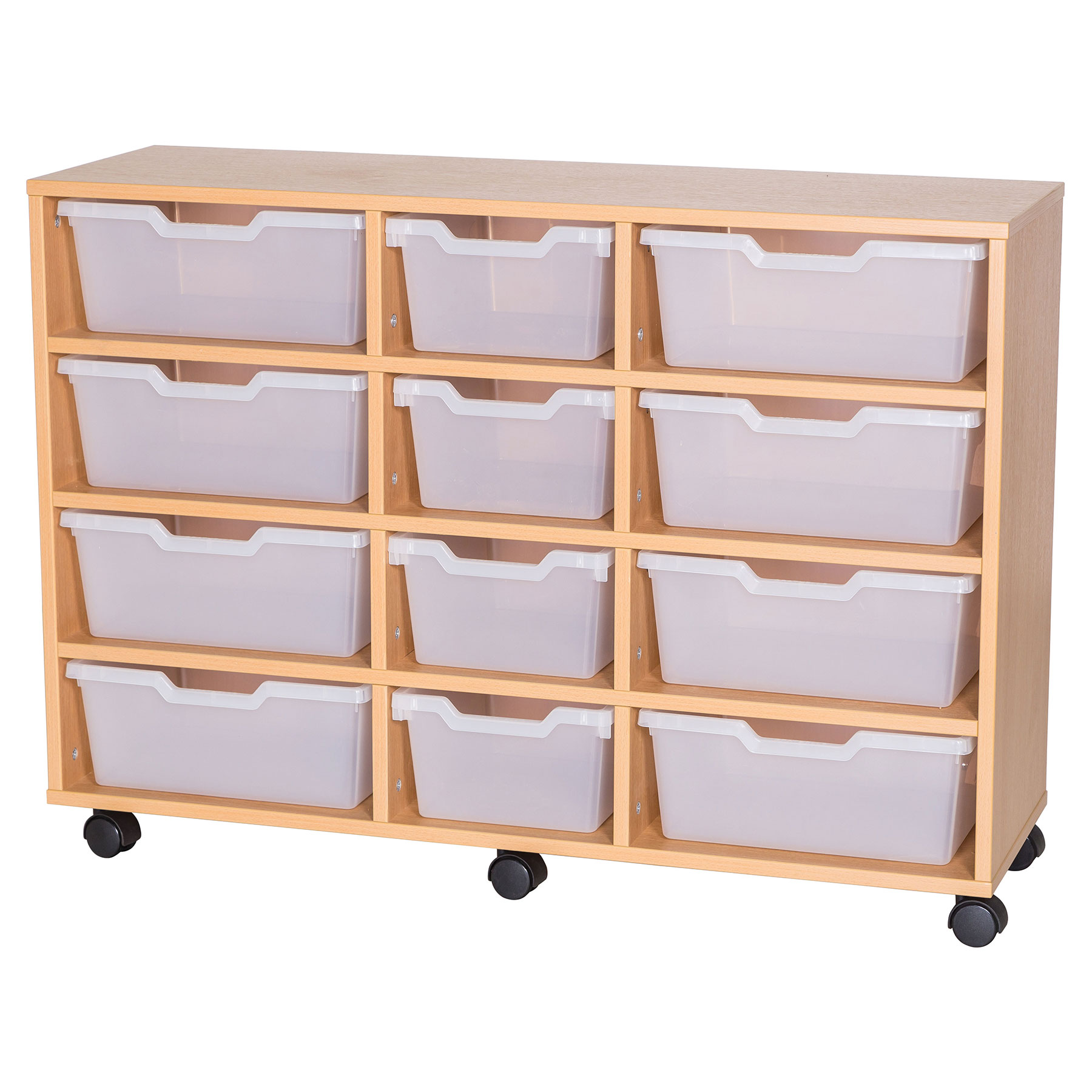 Cubby 8 Wide & 4 Deep Tray Mobile Storage