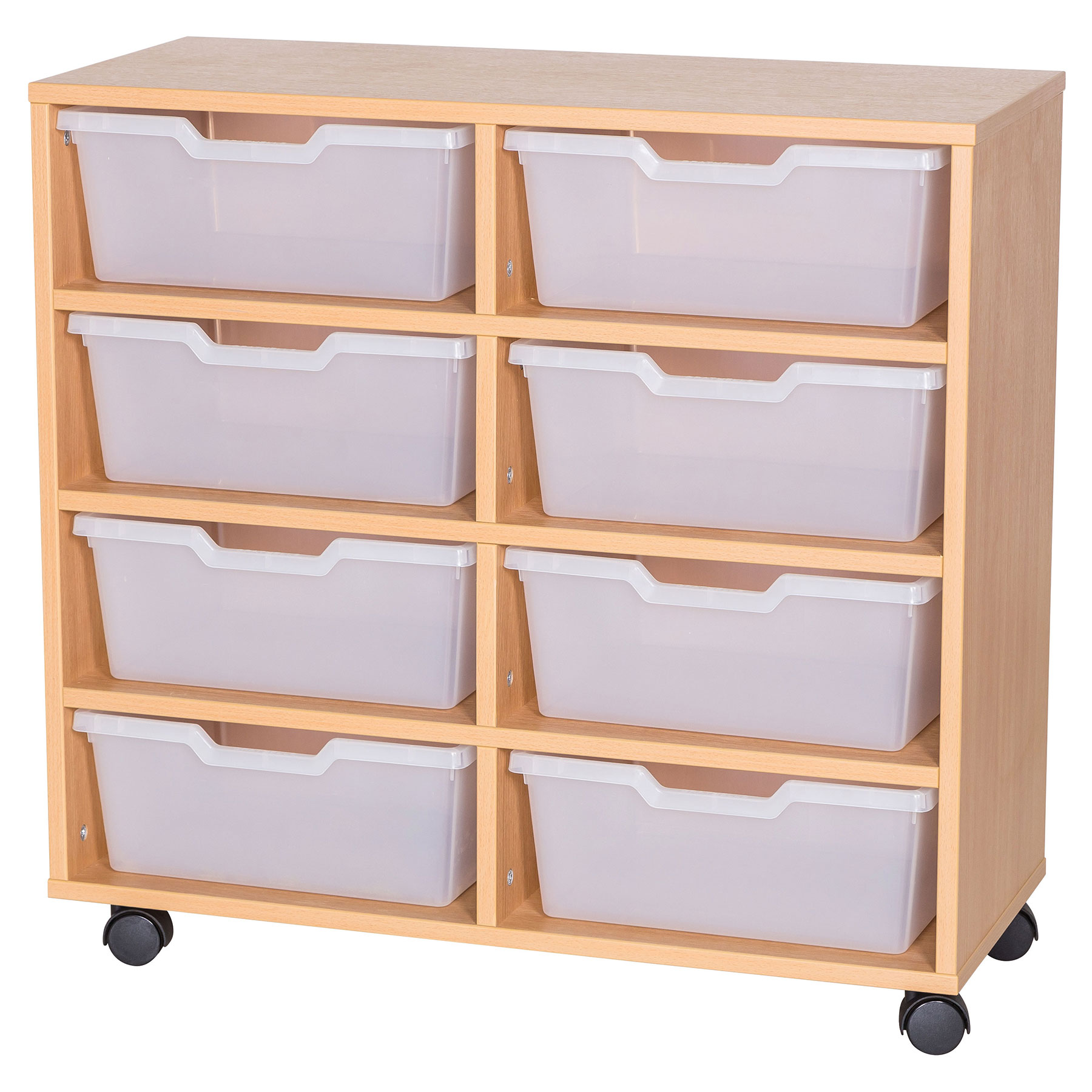 Cubby 8 Wide Tray Mobile Storage