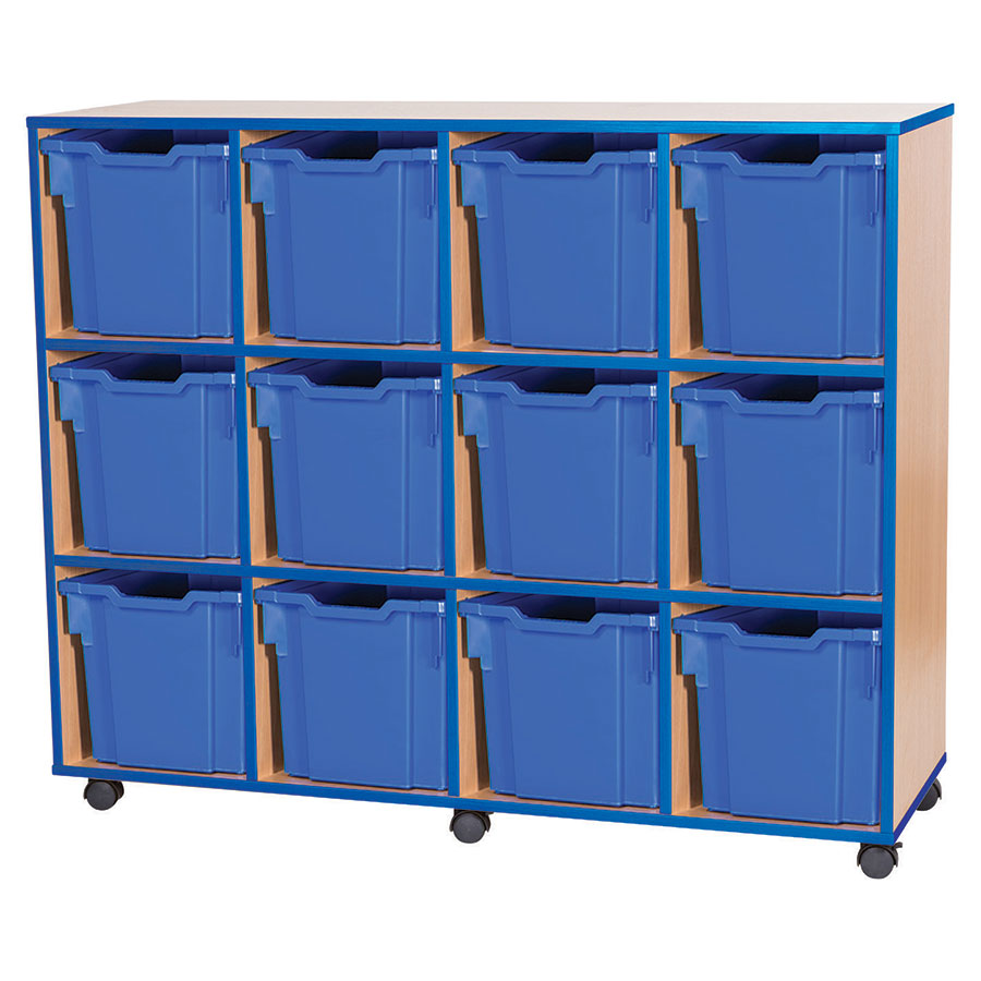 accento 12 Jumbo Tray Mobile Storage + Blue Edge