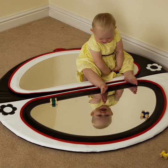 Baby Double Mirror Floor Pad - Black & White