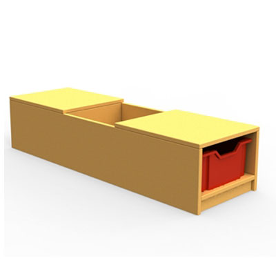 ''Curve'' Book Seat Storage (1 Tray High)