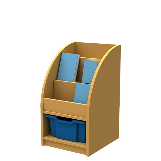 ''Curve'' Book/Tray Storage (1 Tray High)