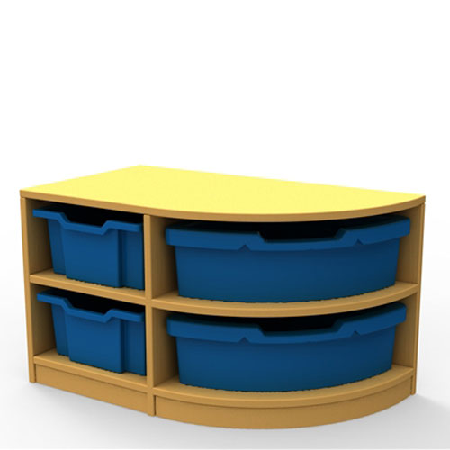 ''Curve'' Right-Hand Corner Storage (2 Trays High)