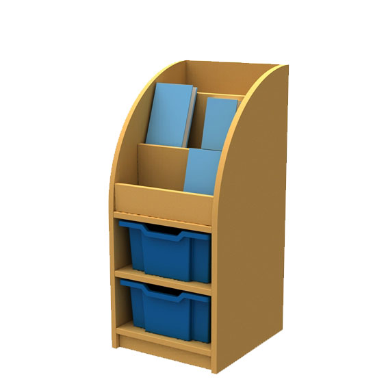 ''Curve'' Book/Tray Storage (2 Trays High)