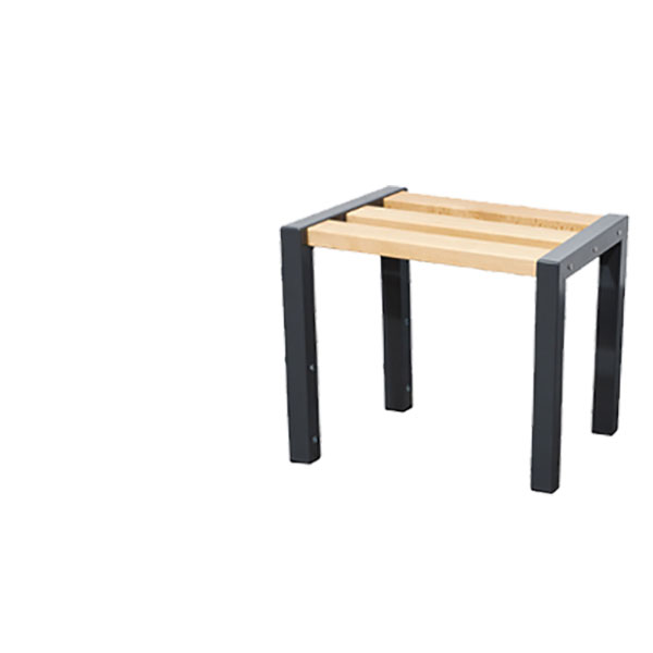 Single Sided Cloakroom Bench - Black
