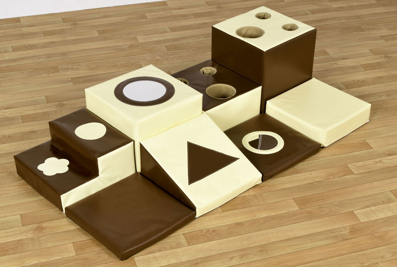 Children's Soft Blocks Discovery Trail - Brown & Cream