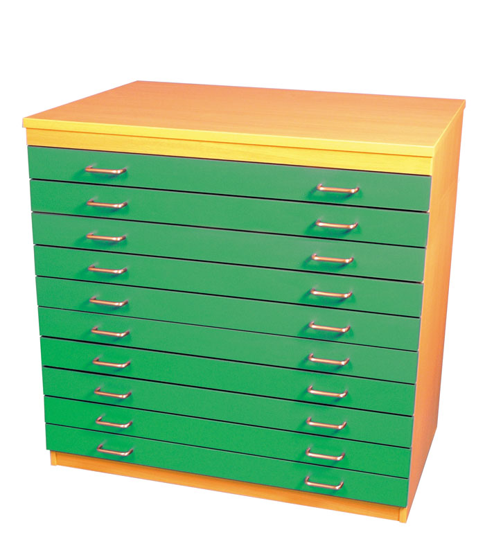 A1 Paper Storage (10 Coloured Drawers)