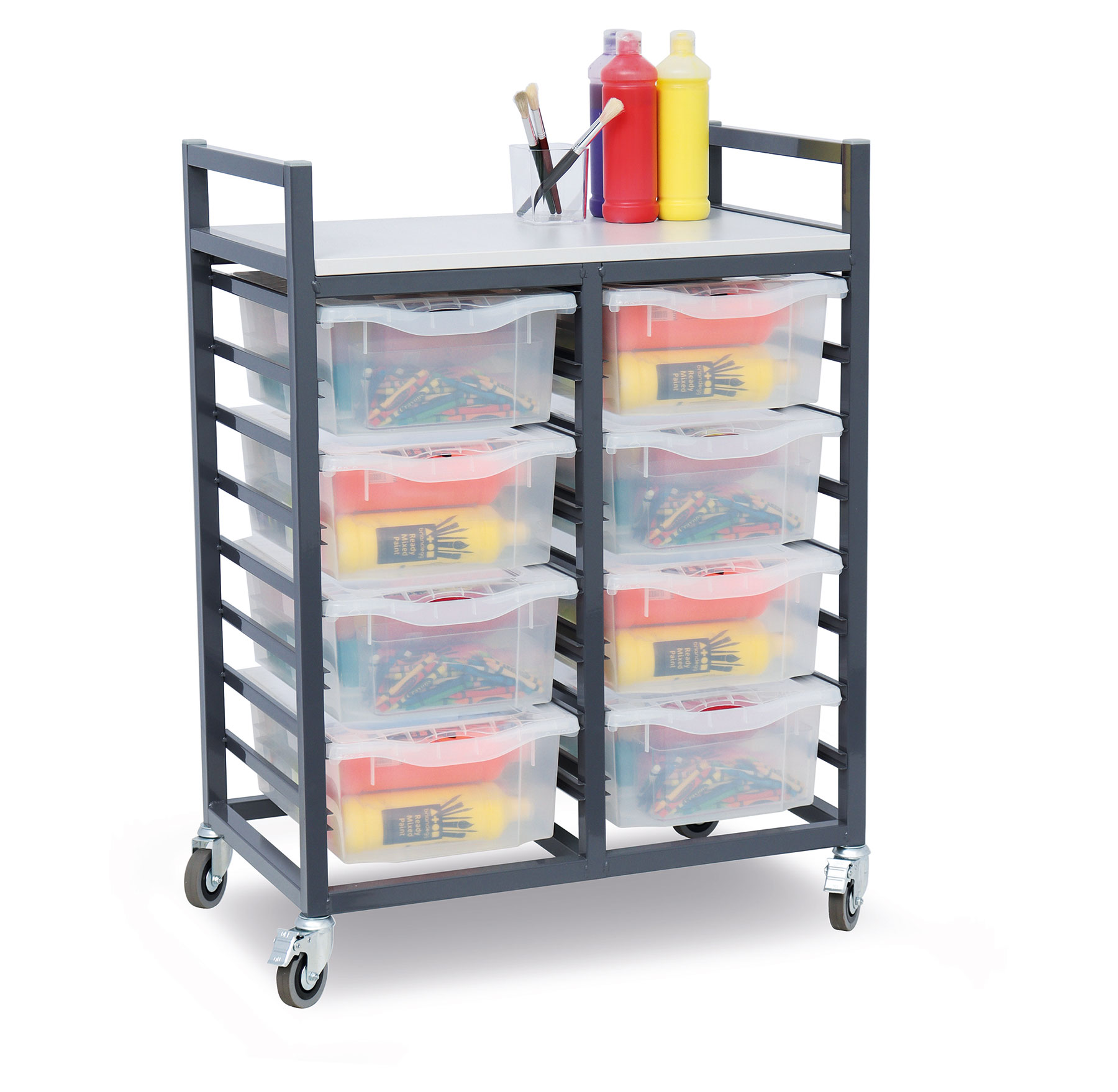 Monarch General Storage Trolley + 8 Double Trays