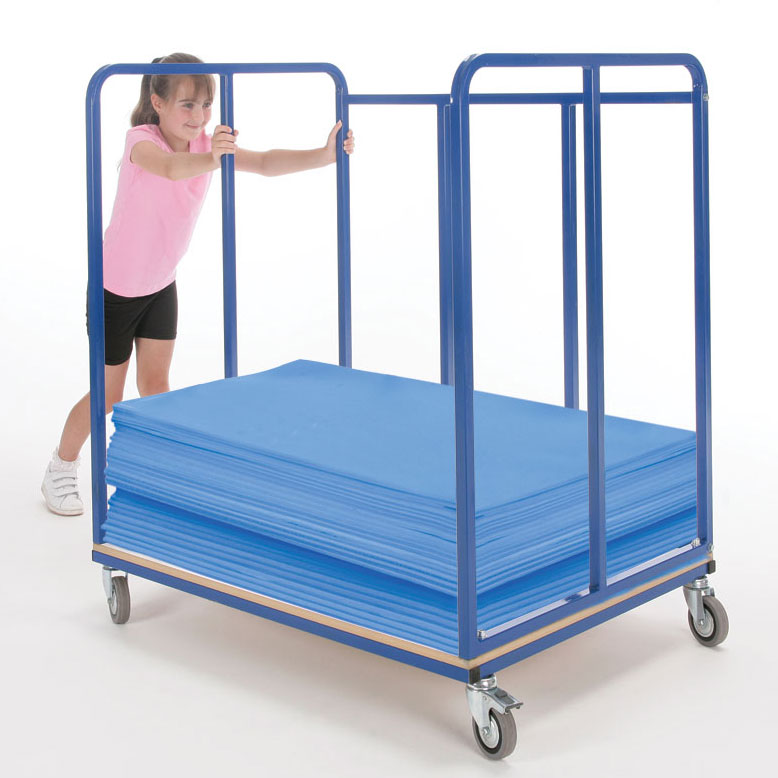 School Gym Aerobic Mat Trolley